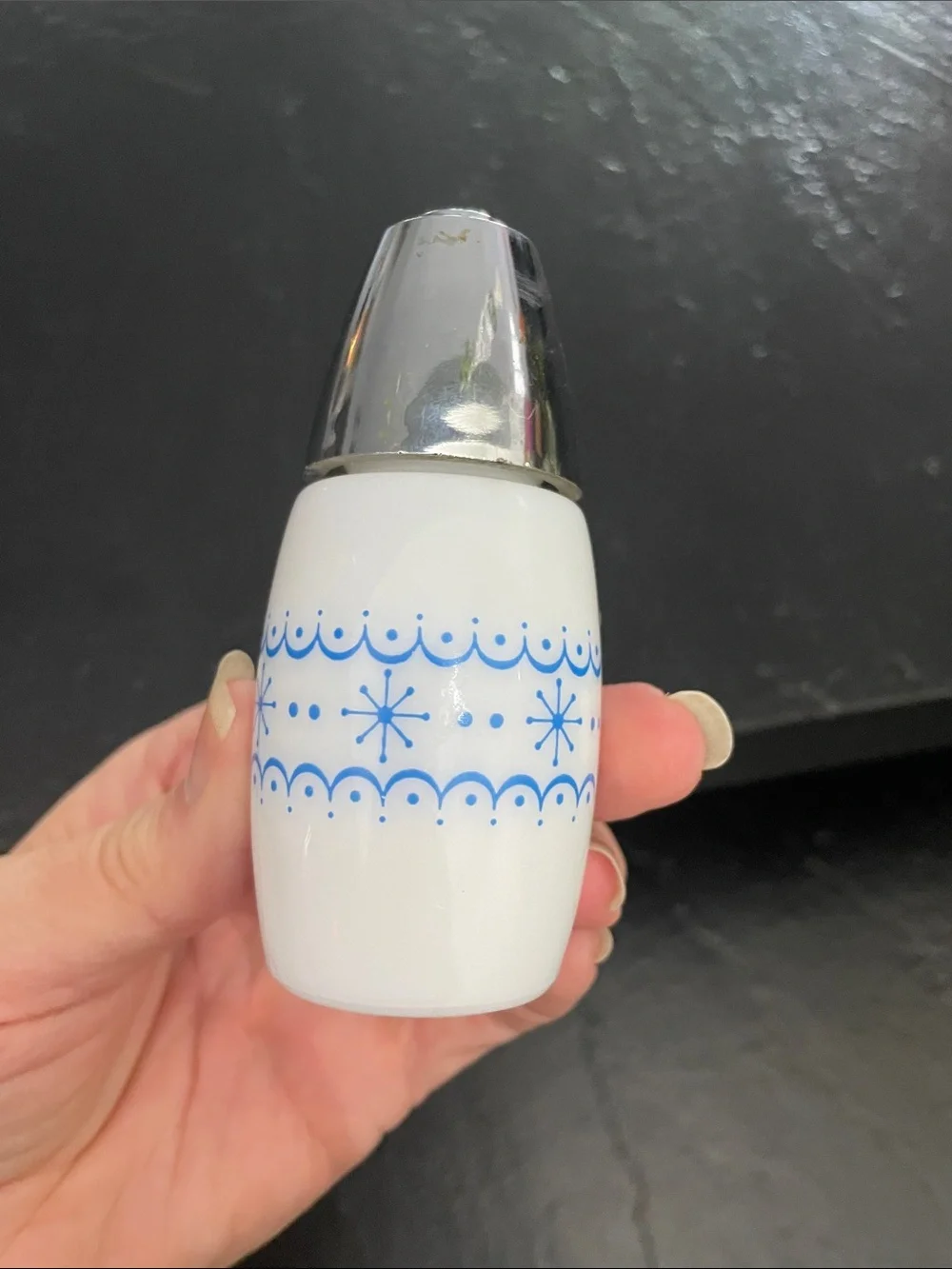 Gemco Pepper White and Blue Ceramic Pepper Shaker